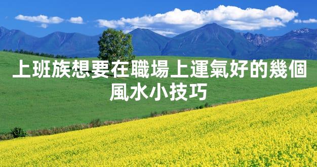 上班族想要在職場上運氣好的幾個風水小技巧