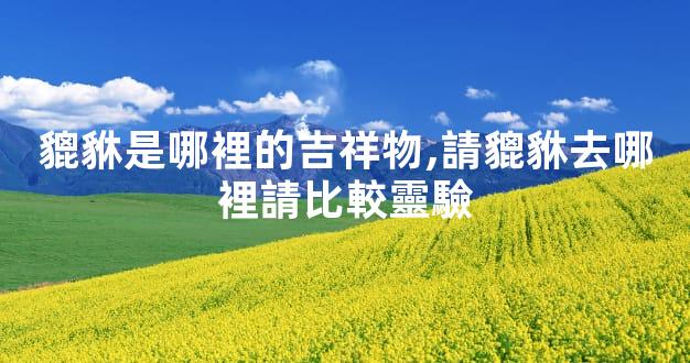 貔貅是哪裡的吉祥物,請貔貅去哪裡請比較靈驗