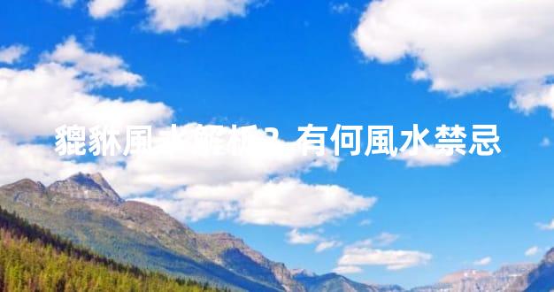 貔貅風水解析？有何風水禁忌