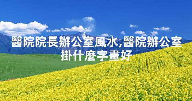 醫院院長辦公室風水,醫院辦公室掛什麼字畫好