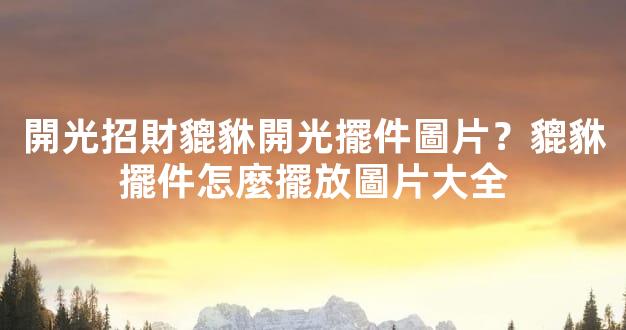 開光招財貔貅開光擺件圖片？貔貅擺件怎麼擺放圖片大全